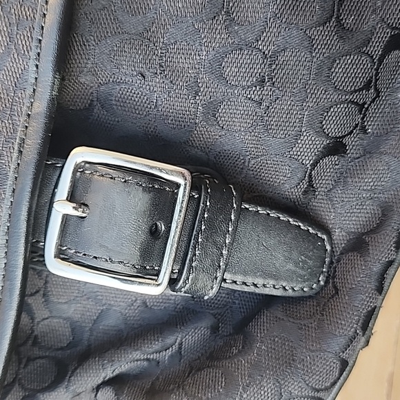 Coach Black Monogram Messenger Bag - Picture 9 of 16